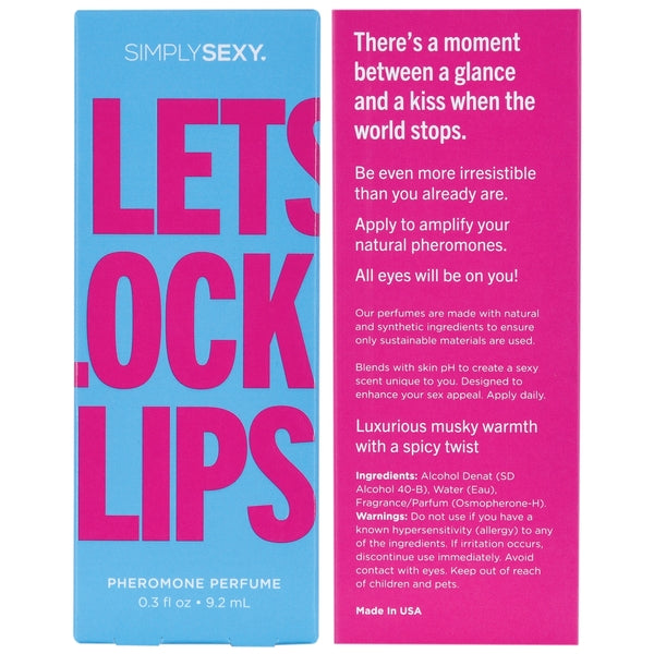 LETS LOCK LIPS Pheromone Perfume 9.2ml - SIMPLY SEXY Simply Sexy - Boutique Séduction