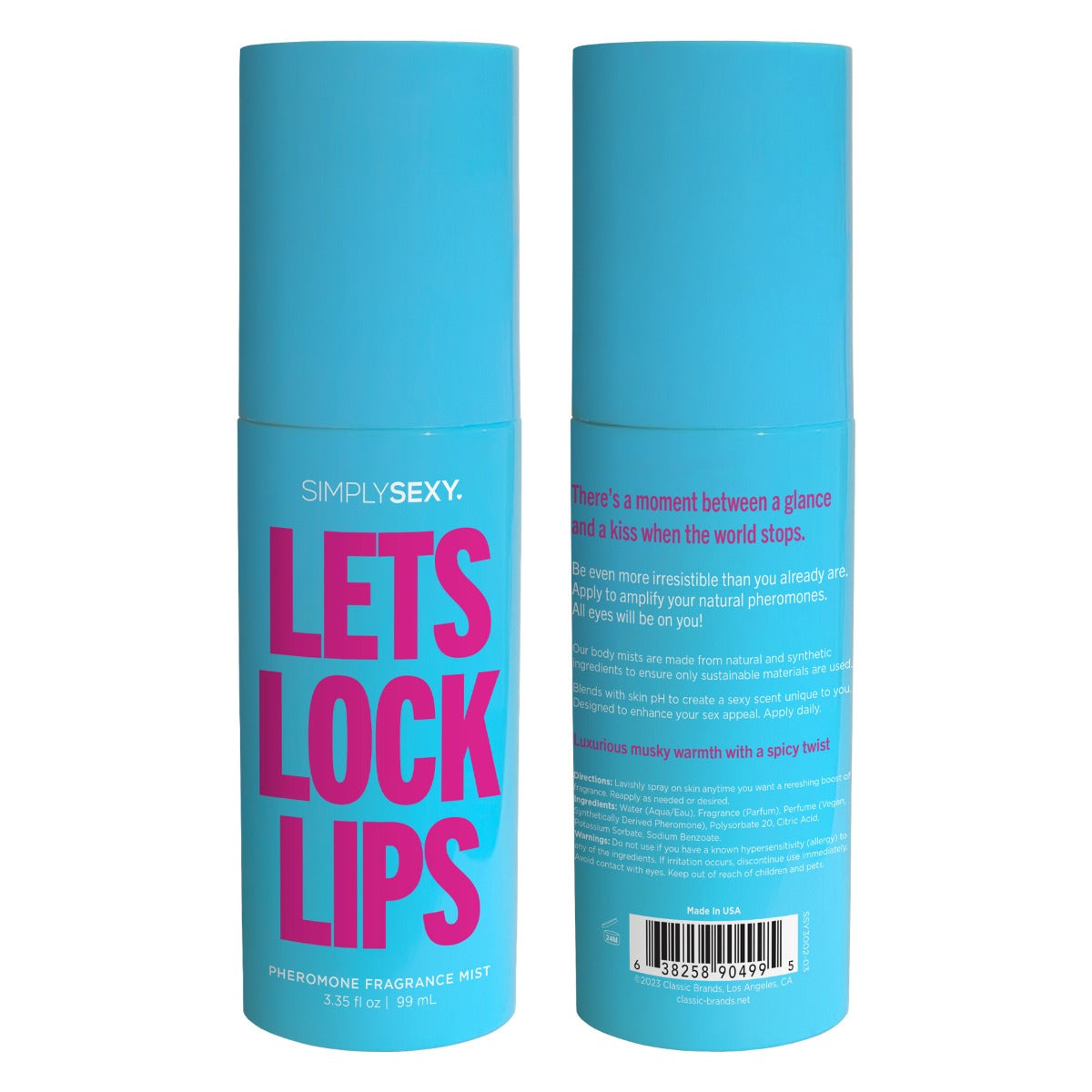 LET'S LOCK LIPS Pheromone Fragrance Mist - SIMPLY SEXY Simply Sexy - Boutique Séduction