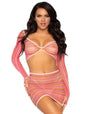 Summer Romance Net Top & Skirt Set Leg Avenue - Boutique Séduction